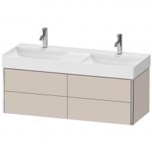 Duravit XS416409191 - Duravit XSquare Four Drawer Wall-Mount Vanity Unit Taupe