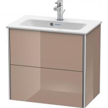 Duravit XS416508686 - Duravit XSquare Two Drawer Wall-Mount Vanity Unit Cappuccino