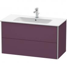 Duravit XS417309494 - Duravit XSquare Two Drawer Wall-Mount Vanity Unit Aubergine