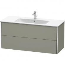 Duravit XS417409292 - Duravit XSquare Two Drawer Wall-Mount Vanity Unit Stone Gray