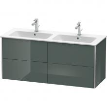 Duravit XS417503838 - Duravit XSquare Four Drawer Wall-Mount Vanity Unit Dolomite Gray