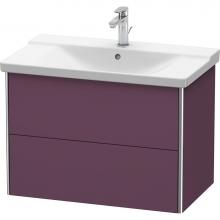 Duravit XS418109494 - Duravit XSquare Vanity Unit Wall-Mounted  Aubergine Satin Matte