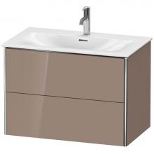 Duravit XS432408686 - Duravit XSquare Two Drawer Wall-Mount Vanity Unit Cappuccino