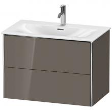 Duravit XS432408989 - Duravit XSquare Two Drawer Wall-Mount Vanity Unit Flannel Gray