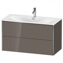 Duravit XS432508989 - Duravit XSquare Two Drawer Wall-Mount Vanity Unit Flannel Gray