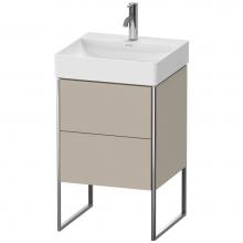 Duravit XS443906060 - Duravit XSquare Two Drawer Floorstanding Vanity Unit Taupe