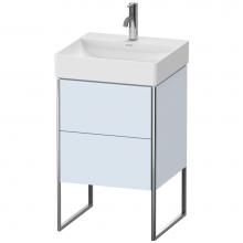 Duravit XS443909797 - Duravit XSquare Two Drawer Floorstanding Vanity Unit Light Blue