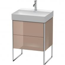 Duravit XS444208686 - Duravit XSquare Two Drawer Floorstanding Vanity Unit Cappuccino