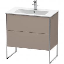 Duravit XS444604343 - Duravit XSquare Two Drawer Floorstanding Vanity Unit Basalt