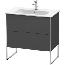 Duravit XS444604949 - Duravit XSquare Two Drawer Floorstanding Vanity Unit Graphite