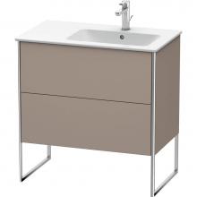 Duravit XS445204343 - Duravit XSquare Two Drawer Floorstanding Vanity Unit Basalt