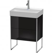 Duravit XS445304040 - Duravit XSquare Two Drawer Floorstanding Vanity Unit Black