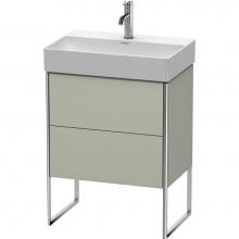 Duravit XS445306060 - Duravit XSquare Two Drawer Floorstanding Vanity Unit Taupe