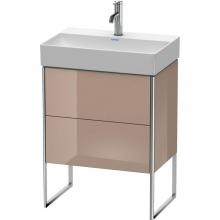 Duravit XS445308686 - Duravit XSquare Two Drawer Floorstanding Vanity Unit Cappuccino