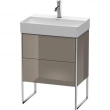 Duravit XS445308989 - Duravit XSquare Two Drawer Floorstanding Vanity Unit Flannel Gray