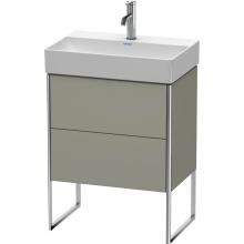 Duravit XS445309292 - Duravit XSquare Two Drawer Floorstanding Vanity Unit Stone Gray