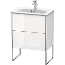 Duravit XS445402222 - Duravit XSquare Two Drawer Floorstanding Vanity Unit White