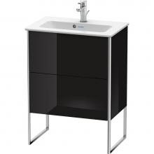 Duravit XS445404040 - Duravit XSquare Two Drawer Floorstanding Vanity Unit Black