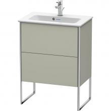 Duravit XS445406060 - Duravit XSquare Two Drawer Floorstanding Vanity Unit Taupe