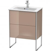 Duravit XS445408686 - Duravit XSquare Two Drawer Floorstanding Vanity Unit Cappuccino