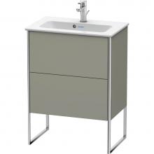 Duravit XS445409292 - Duravit XSquare Two Drawer Floorstanding Vanity Unit Stone Gray