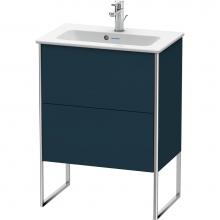 Duravit XS445409898 - Duravit XSquare Two Drawer Floorstanding Vanity Unit Midnight Blue