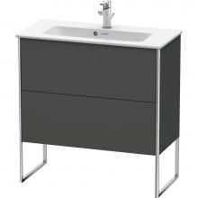 Duravit XS445504949 - Duravit XSquare Two Drawer Floorstanding Vanity Unit Graphite