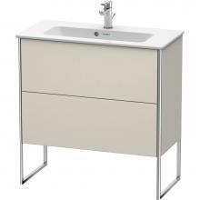 Duravit XS445509191 - Duravit XSquare Two Drawer Floorstanding Vanity Unit Taupe