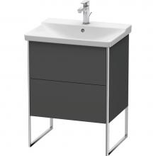 Duravit XS446004949 - Duravit XSquare Floor Standing Vanity Unit  Graphite Matte