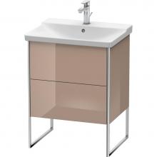 Duravit XS446008686 - Duravit XSquare Floor Standing Vanity Unit  Cappuccino High Gloss