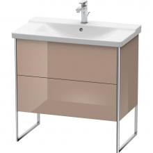 Duravit XS446108686 - Duravit XSquare Floor Standing Vanity Unit  Cappuccino High Gloss