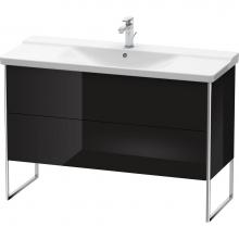 Duravit XS446304040 - Duravit XSquare Floor Standing Vanity Unit  Black High Gloss
