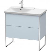 Duravit XS446409797 - Duravit XSquare Floor Standing Vanity Unit  Light Blue Satin Matte