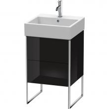 Duravit XS447204040 - Duravit XSquare Two Drawer Floorstanding Vanity Unit Black