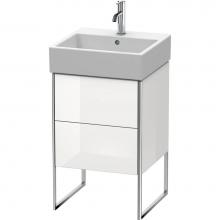 Duravit XS447208585 - Duravit XSquare Two Drawer Floorstanding Vanity Unit White