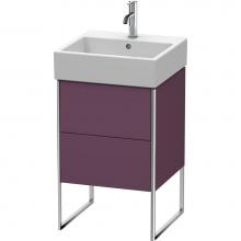 Duravit XS447209494 - Duravit XSquare Two Drawer Floorstanding Vanity Unit Aubergine