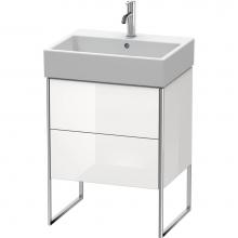 Duravit XS447308585 - Duravit XSquare Two Drawer Floorstanding Vanity Unit White