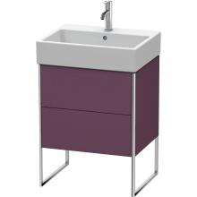 Duravit XS447309494 - Duravit XSquare Two Drawer Floorstanding Vanity Unit Aubergine