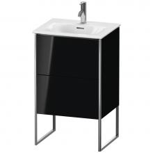 Duravit XS452104040 - Duravit XSquare Two Drawer Floorstanding Vanity Unit Black