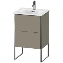 Duravit XS452109292 - Duravit XSquare Two Drawer Floorstanding Vanity Unit Stone Gray