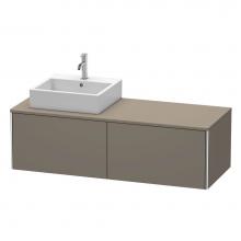 Duravit XS4903L9090 - Duravit XSquare Two Drawer Vanity Unit For Console Flannel Gray