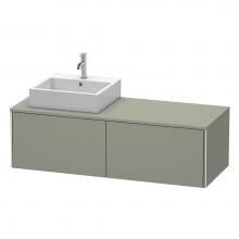 Duravit XS4903L9292 - Duravit XSquare Two Drawer Vanity Unit For Console Stone Gray