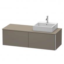 Duravit XS4903R9090 - Duravit XSquare Two Drawer Vanity Unit For Console Flannel Gray