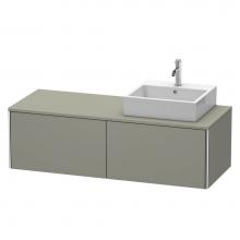 Duravit XS4903R9292 - Duravit XSquare Two Drawer Vanity Unit For Console Stone Gray