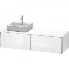 Duravit XS4904L2222 - Duravit XSquare Two Drawer Vanity Unit For Console White