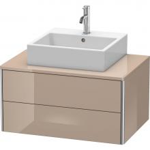 Duravit XS491008686 - Duravit XSquare Two Drawer Vanity Unit For Console Cappuccino