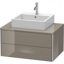 Duravit XS491008989 - Duravit XSquare Two Drawer Vanity Unit For Console Flannel Gray