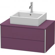 Duravit XS491009494 - Duravit XSquare Two Drawer Vanity Unit For Console Aubergine