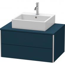 Duravit XS491009898 - Duravit XSquare Two Drawer Vanity Unit For Console Midnight Blue