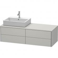 Duravit XS4913L0707 - Duravit XSquare Four Drawer Vanity Unit For Console Concrete Gray